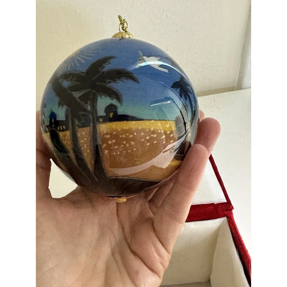 Li Bien 2020 Christmas Ornament Nativity Three Wise Men Scene Glass Globe